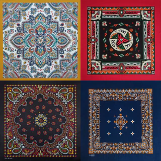 Hawaiiroom ผ้าโพกหัว ผ้าพันคอ ผ้าคอตตอน ขนาด 55x55cm