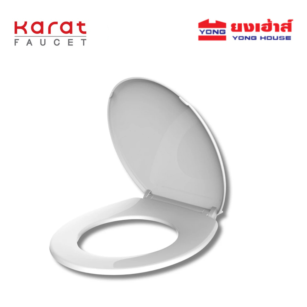 Karat Faucet ฝารองนั่งชักโครก รุ่น ECP-01-301-11 แบบธรรมดา สีขาว ฝาชักโครก ฝารองนั่ง ฝารองนั่งอเนกปร