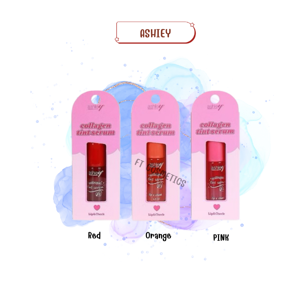 Ashley Collagen Tint Serum ลิปทินท์คอลลาเจน มีทั้งหมด 3 เบอร์ให้เลือก