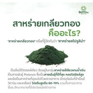 สาหร่ายเกลียวทอง บุญสมฟาร์ม (ชนิดเม็ด) บรรจุกระปุก 120 เม็ด