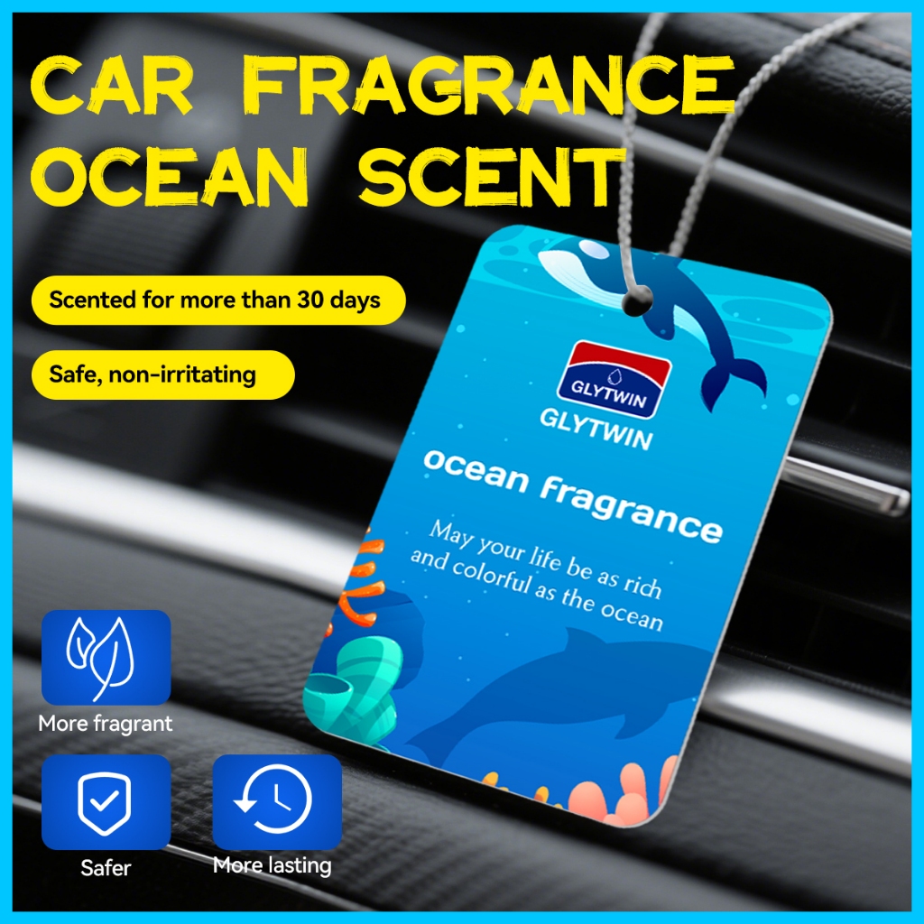 GLYTWIN การ์ดแขวนน้ำหอมรถยนต์ ฮอตไอส์แลนด์ ฟรุ๊ตตี้ น้ำหอมปรับอากาศ น้ำหอมปรับอากาศรถยนต์ น้ำหอมปรับอากาศรถยนต์