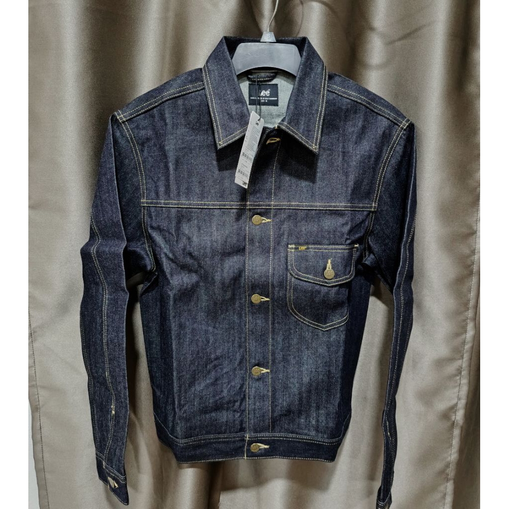 LEE RIDER (ริมแดง) RAW DENIM One Pocket แจ็คเก็ตยีนส์ ผ้าดิบ 13oz.ผลิตในไทย แบรนด์แท้ ราคา 3,790฿