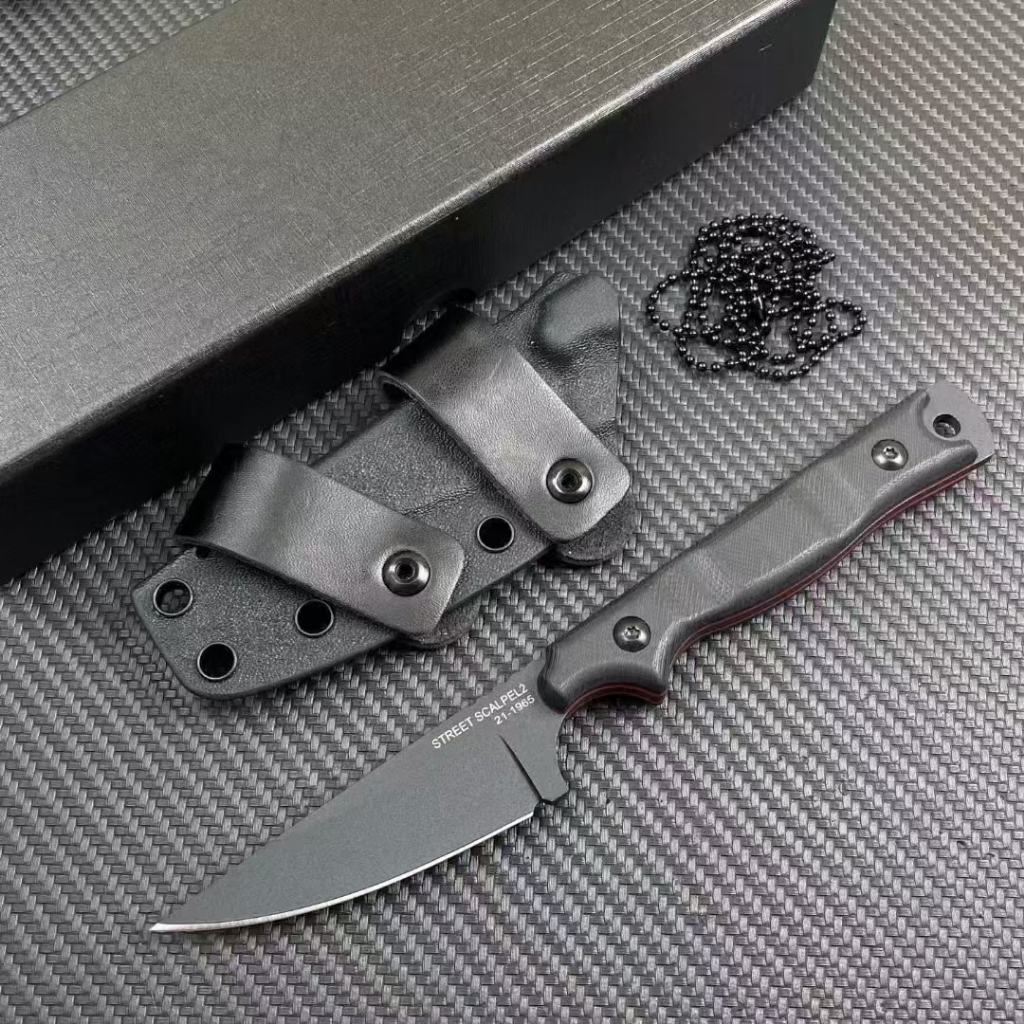 มีดปอกเปลือกมือ Tops - มีดเดินป่า - วัสดุใบมีด: 8CR14MOV - ความแข็ง: 59-60HRC - วัสดุก้าน: เหล็กชิ้น