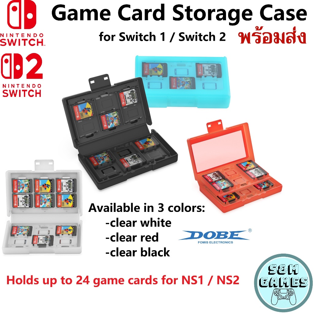 กล่องเก็บตลับเกมส์ NS1 NS2 Nintendo Switch 1 2 กล่องใส่เกม 24 in 1 Game Card Storage Case Switch2