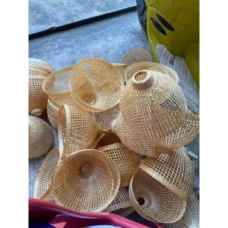สุ่มโคมไฟไม้ไผ่ ขนาด6และ8นิ้ว ใส่กับหลอดขั้วe27ได้