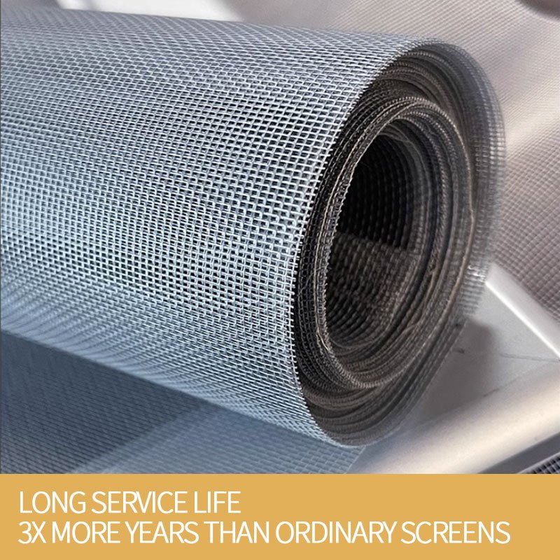 ยาว5m/10m ตาข่ายมุ้งไฟเบอร์ มุ้งกันยุง กันแมลง มุ้งติดประตูหน้าต่าง สีเทา/ขาว/สีดำ Glass fiber screen - รูปที่ 4