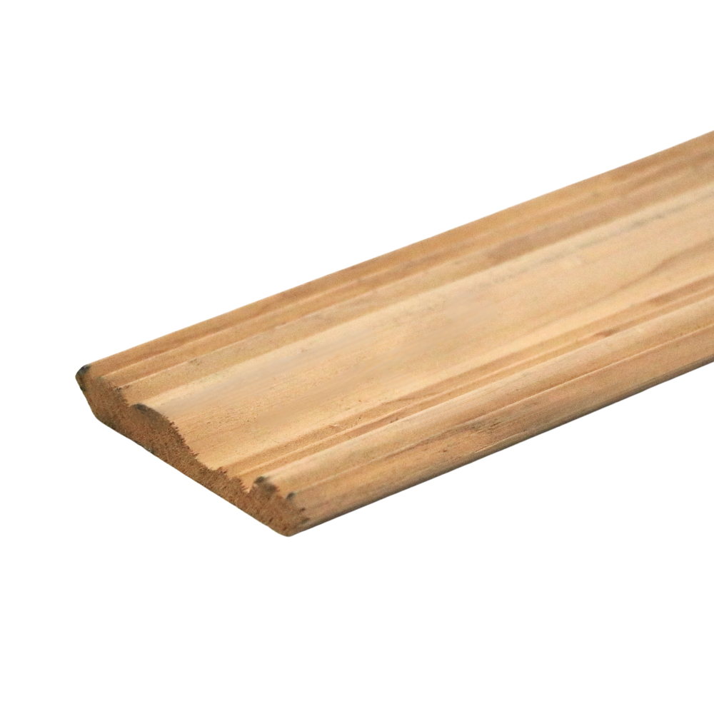 บัวบน ไม้จริง VAL F1 ไม่ทำสี อัดน้ำยา H3.2 เกรดพรีเมี่ยม 0.9x9x200 (cm) -Thaiwoodmart