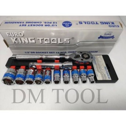 เครื่องมือช่าง Euro king tool DR SOCKET SET 12 PCS เครื่องมือช่าง Euro king tool