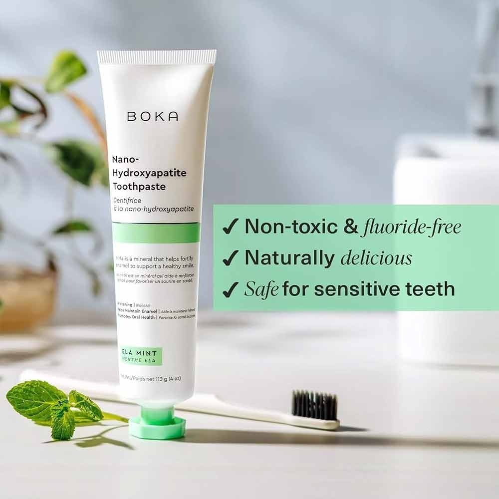 Shipping from Thailand-BoK Fluoride Free Toothpaste Nano Hydroxyapatite, Remineralizing, Sensitive Oral Care ราคา ถูกที่สุด ดีลบีเคเค แกลเลอรีภาพที่ 6