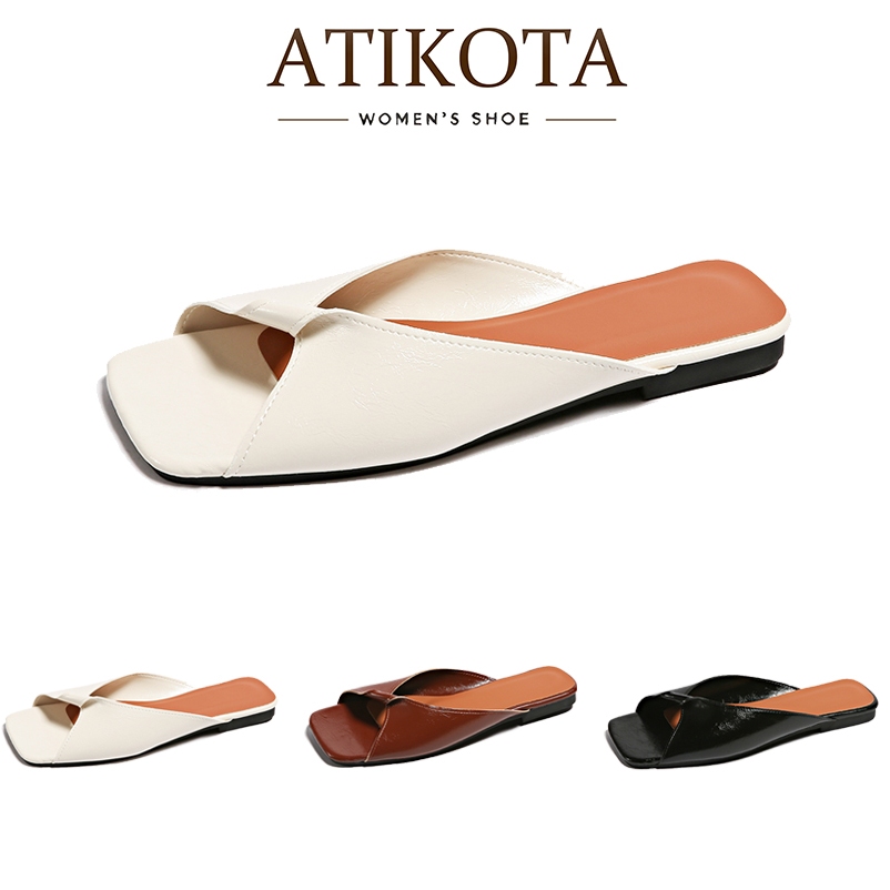 Atikota ผู้หญิงรองเท้าแฟชั่นหลากหลายมีน้ำหนักเบาสบาย ๆ รองเท้าชายหาดรองเท้าแตะ