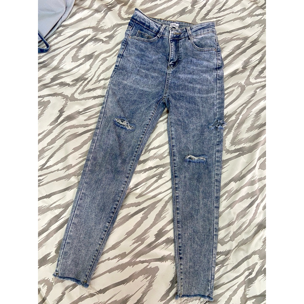 กางเกงยีนส์ skinny ป้าย wow