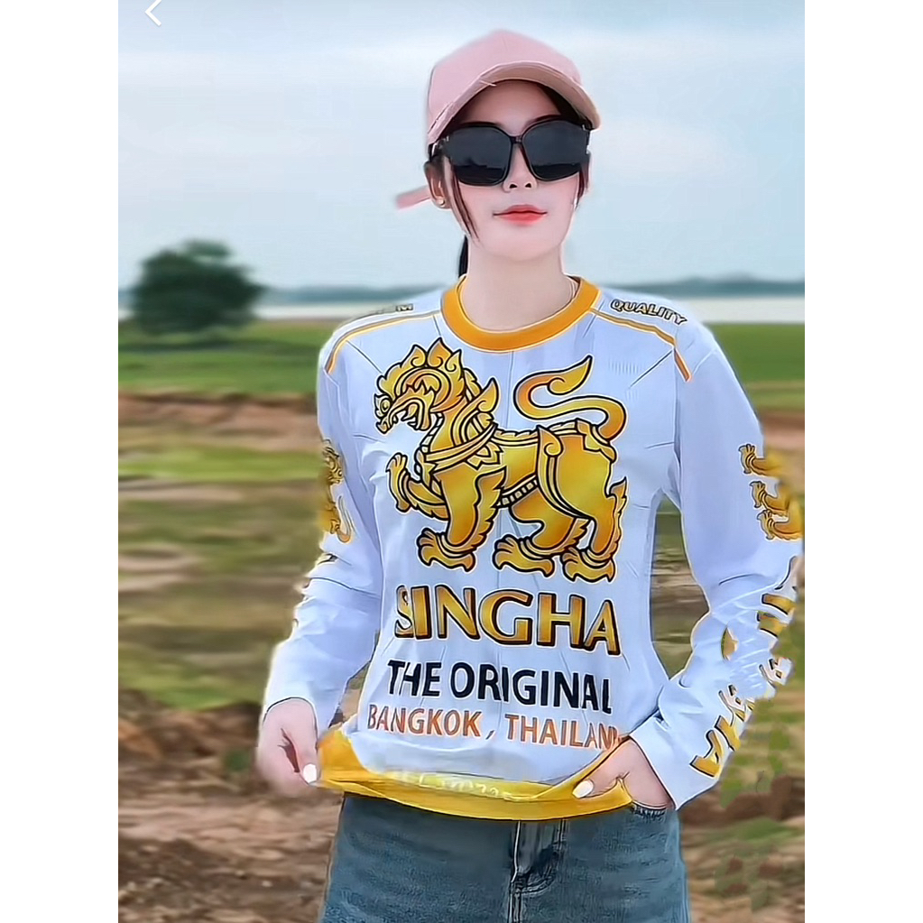 ✨เสื้อกีฬา งานสิงห์ 2 สี ✨ แขนสั้น/แขนยาว ผ้าไมโครสปอร์ต ใส่ได้ทั้งผู้หญิงและผู้ชาย