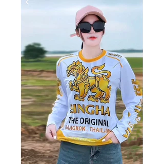 ✨เสื้อกีฬา งานสิงห์ 2 สี ✨ แขนสั้น/แขนยาว ผ้าไมโครสปอร์ต ใส่ได้ทั้งผู้หญิงและผู้ชาย