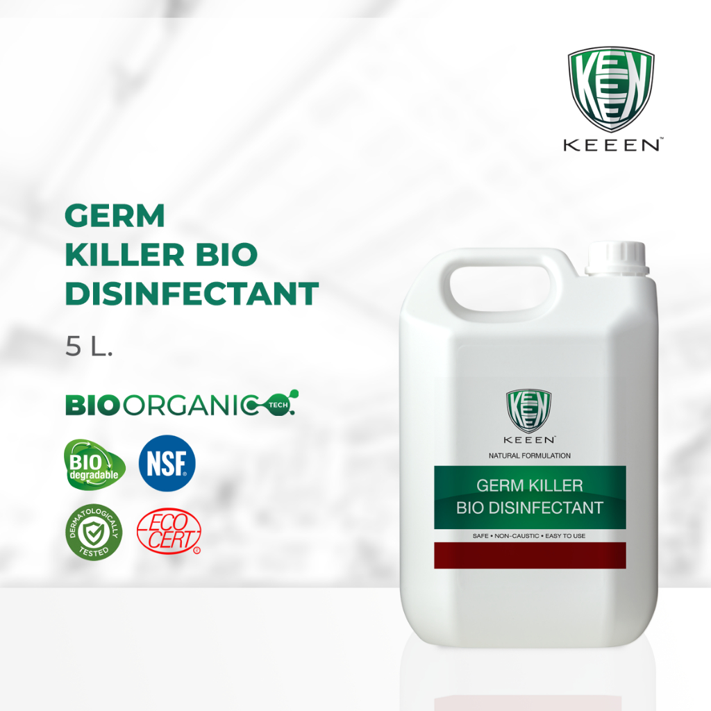 Keeen ผลิตภัณฑ์ฆ่าเชื้อ ขจัดคราบพื้นผิว - GERM KILLER BIO DISINFECTANT *Green tea* 5L (5ลิตร)