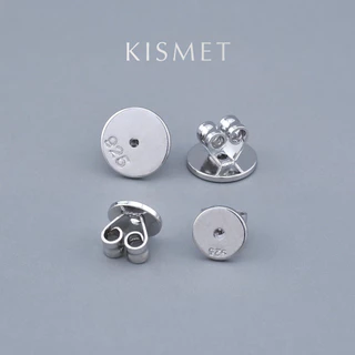 Kismet - Round Pad แป้นต่างหูโลหะ วงกลม ขนาด 6-8 มิล สีเงิน (Silver) วัสดุโลหะ Silver Alloy ชุบทองคำขาวโรเดียม | KM009