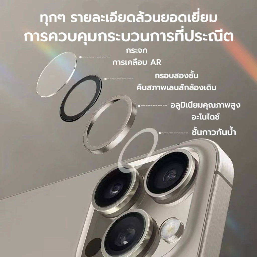 🔥 รุ่นใหม่🔥 ฟิล์มกระจก กันรอย เลนส์กล้อง สำหรับ ไอโฟนiPhone 17 Pro Max/Air/16E/15/14 Plus 13 12 11 เลนส์กล้องไอโฟน thumbnail 9