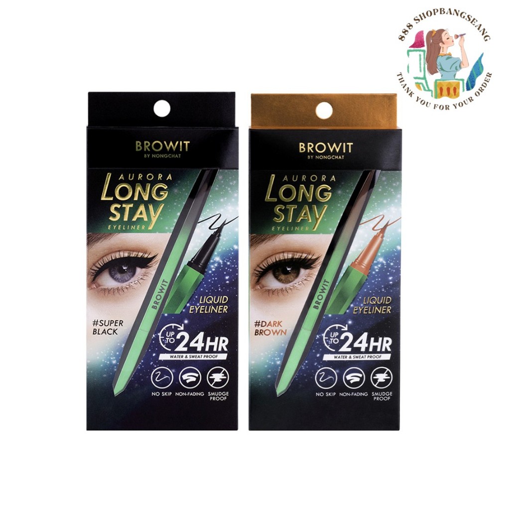 Eyeliner aurora long stay by น้องฉัตร Browit by Nongchat