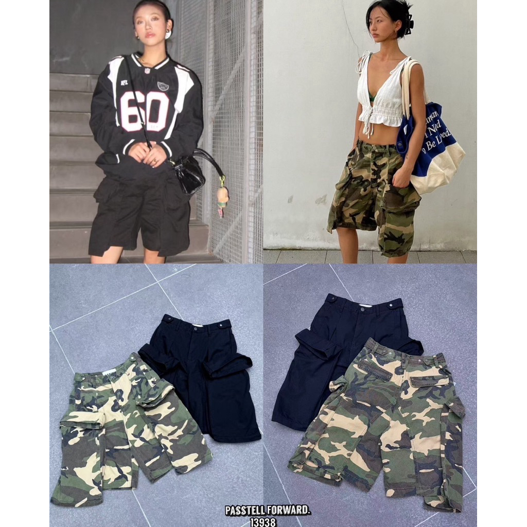 Korea darim cargo short pants ขาสามส่วนงานป้ายdarim ทรงเท่ห์ๆเลยค้าาาารุ่นนี้ แนะนำเลยยยย