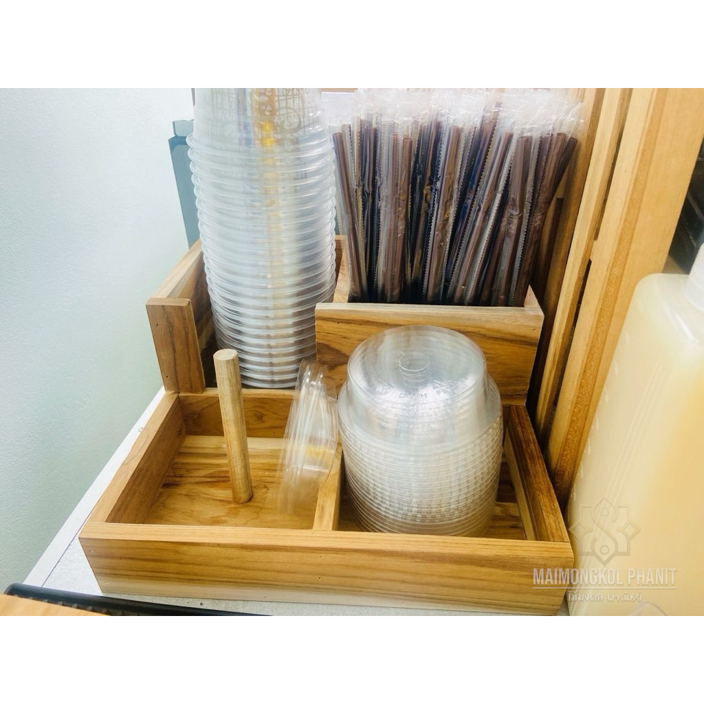 กล่องใส่แก้ว แบบ 4 ช่อง พร้อมส่ง