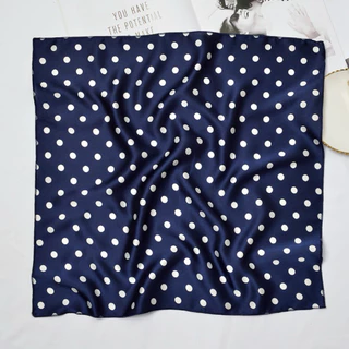 (ขนาด 50*50 Cm.) 𐙚 ˚⚫️⚪️ Polka dot 🔴⚪️(ผ้าโพลิเอสเตอร์)- พร้อมส่ง 🍬🌷 ผ้าเช็ดหน้าลายจุด /ผ้าคลุมหัว/พันคอได้ ลายจุด