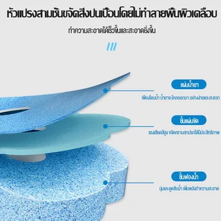HANYIฟรีรีฟิว6ชิ้น พรีเมี่ยม ที่ขัดห้องน้ำพร้อมแผ่นน้ำยาใช้แล้วทิ้ง ขัดชักโครก ไม้ขัดส้วม ลดกลิ่น สิ่งสกปรก