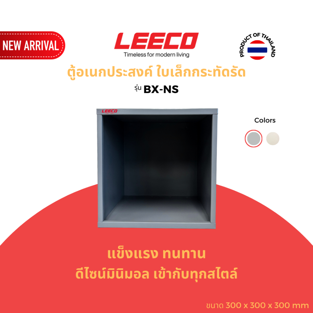 LEECO ลีโก้ กล่องอเนกประสงค์ ตู้แขวนผนัง ตู้แขวน ตู้เก็บของ ตู้เหล็ก ตู้โชว์ BX-NS