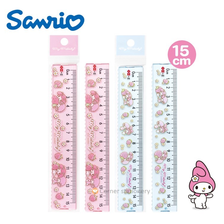 ไม้บรรทัดพลาสติก Sanrio ยาว 15 ซม. ลายมายเมโลดี้ my melody ลิขสิทธิ์แท้ รุ่น IG4005 ตรา ii-gen