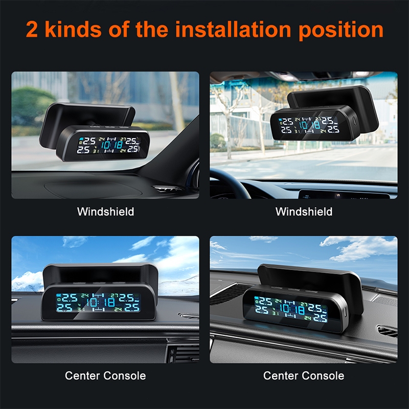 เครื่องวัดลมยางไร้ TPMS พลังงานแสงอาทิตย์ แรงดันลมยาง4ล้อ เครื่องวัดลมยางไร้ ราคา ถูกที่สุด ดีลบีเคเค แกลเลอรีภาพที่ 4