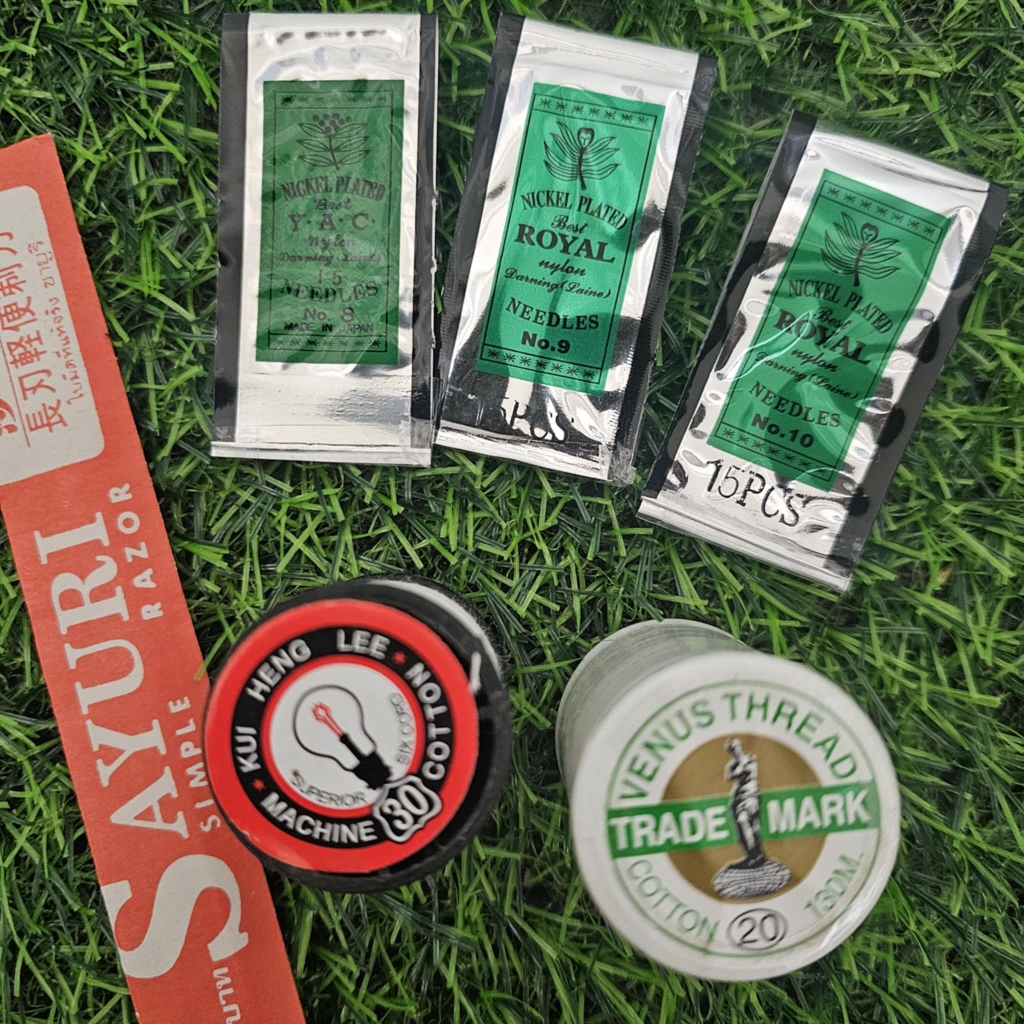 ชุดทำแผลไก่ เข็ม(8 9 10)+sayuri+ด้าย(20x2 อัน) .ใช้ทำแผลไก่ชน ด้ายไก่ชน อุปกรณ์ไก่ชน