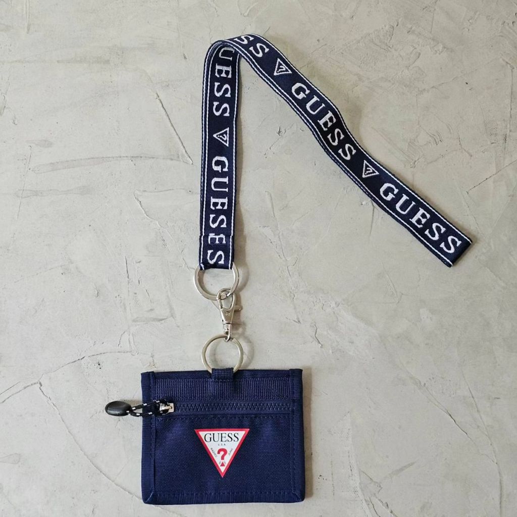 Guess landyard card wallet ของใหม่ สีnavy