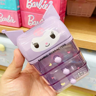 🎀พร้อมส่ง กล่องลิ้นชักจิ๋ว 3 ชั้น Sanrio x Miniso ลิขสิทธิ์แท้ 💯