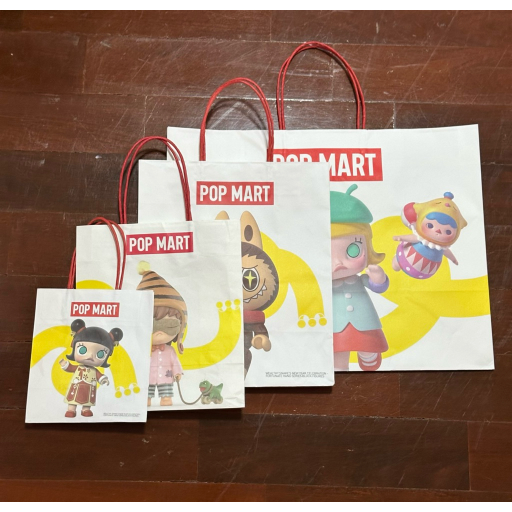 [พร้อมส่งในไทย] ถุงกระดาษ POP MART ของแท้ 100%