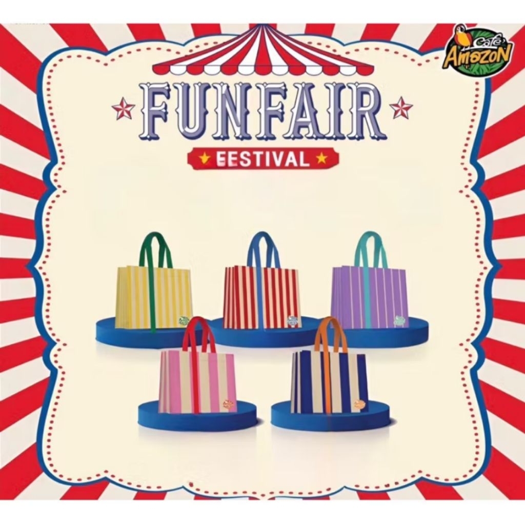 👜🛍️ กระเป๋ากระสอบ Cafe amezon funfair limited