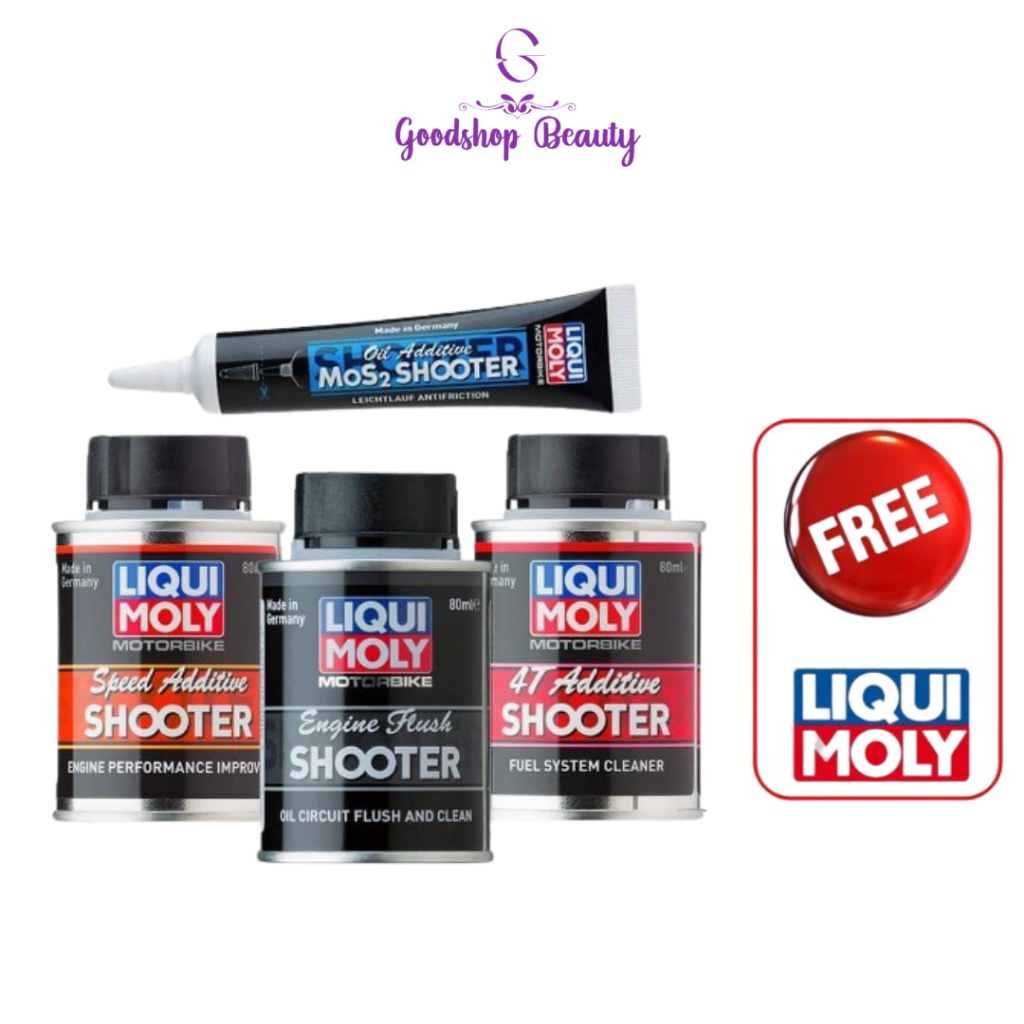 (แจกโค๊ดในไลฟ์ทุกวัน) Liqui Moly Motorbike Engine Flush Shooter 80ml. น้ำยาล้างเครื่องยนต์ กำจัดคราบตระกรัน