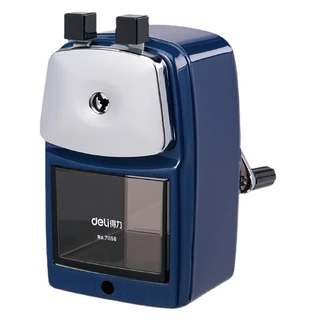 Deli Rotary Pencil Sharpener 71156 เครื่องเหลาดินสอ กบเหลาดินสอ เครื่องเหลาแบบตั้งโต๊ะ 5 เกียร์ปรับได้