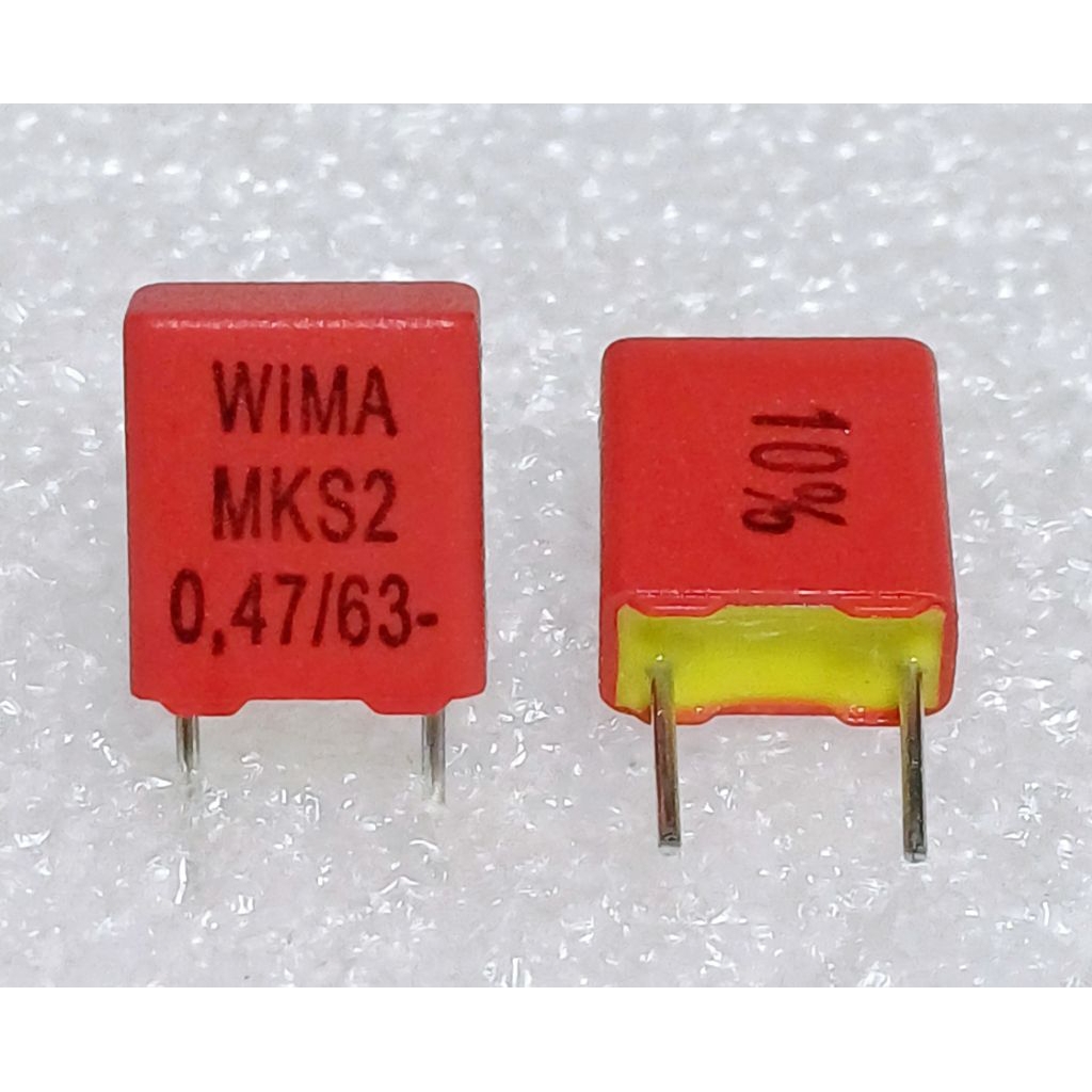 WIMA MKS-2 0.47uf 470nf 474 63v Metallized Polyester Capacitor ตัวเก็บประจุ คาปาซิเตอร์