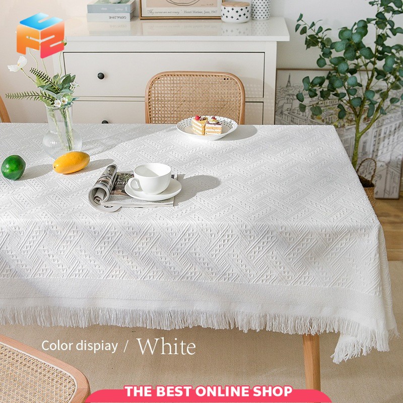 F2C ผ้าปูโต๊ะ สไตล์เกาหลี วินเทจ  ผ้าปูโต๊ะกลม กันเปื้อน กันฝุ่น มีหลายสีให้เลือก