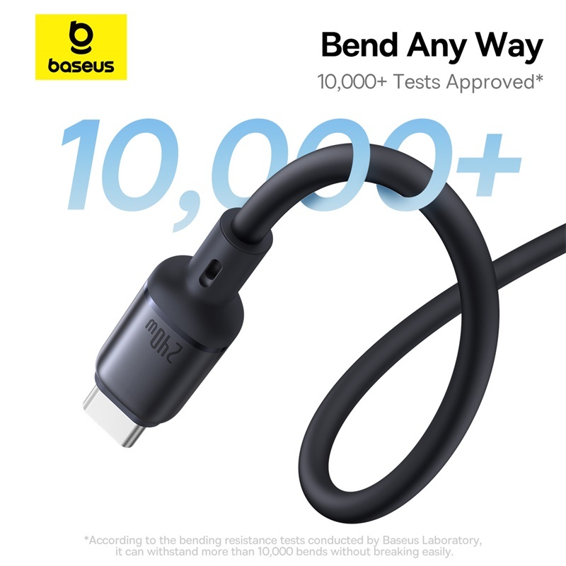 Baseus  สายชาร์จเร็ว รุ่น  PicoGo Magnetic Liquid Silicone Fast Charging Cable USB-C to USB-C 240W 1m ราคา ถูกที่สุด ดีลบีเคเค แกลเลอรีภาพที่ 5