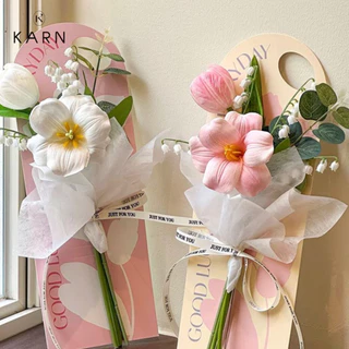 (พร้อมส่ง) กระดาษใส่ดอกไม้ 1 ดอก การ์ดใส่ดอกไม้ อุปกรณ์บรรจุดอกไม้ วาเลนไทน์ปัจฉิม ของขวัญ