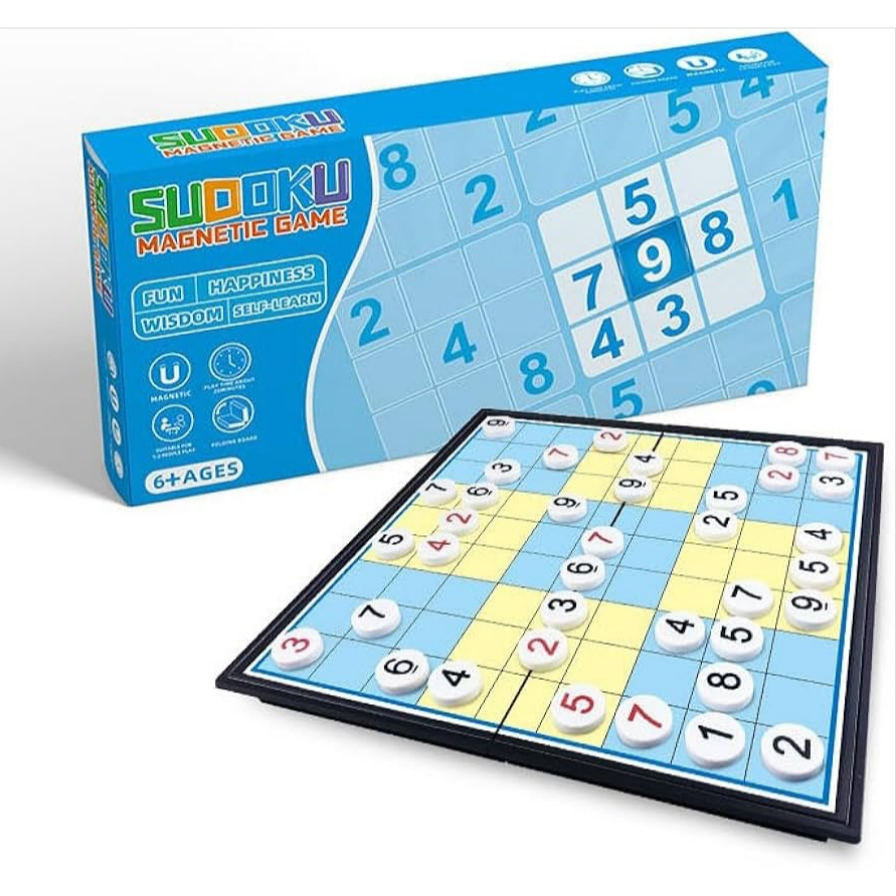 เกมซูโดกุแม่เหล็ก พับได้ พกพาสะดวก | Sudoku Logic Board Game