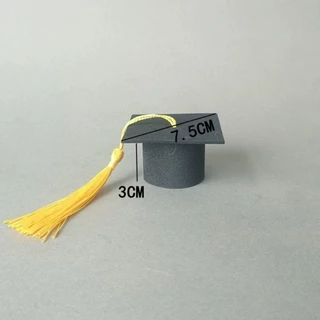 ร้านอยู่กทม.5ชิ้น หมวกรับปริญญาจิ๋ว สำหรับตกแต่ง ปักเค้ก ขนาดเล็กมินิ มีพู่ห้อย