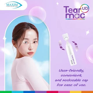 Tear Mac UD น้ำตาเทียมรายวัน ความชุ่มชื้นสูง ไม่มีสารกันเสีย มีฝาปิดใช้ต่อได้ (1กล่องมี 30หลอด)