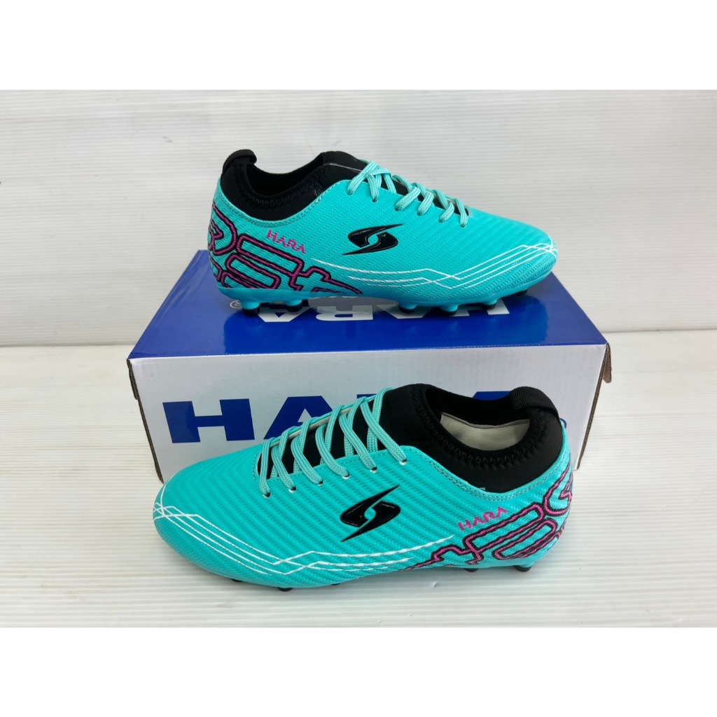รองเท้าฟุตบอล รองเท้าสตั๊ด หุ้มข้อ HARA รหัส F34 / F34K สีเขียวมิ้นท์