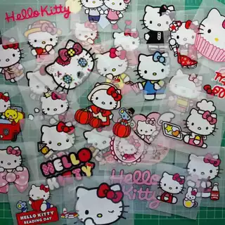 ตัวรีดติดเสื้อ Hello kitty set.2 ขนาด 10 CM🍒 แผ่นฟิมล์รีดร้อน อาร์มติดเสื้อ DIY คิตตี้ 🍒