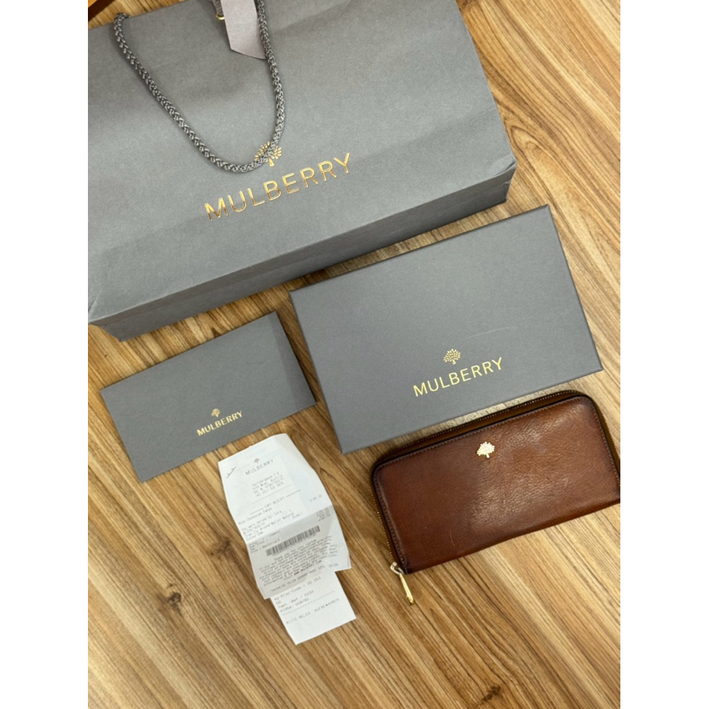 กระเป๋าสตางค์แบบยาว mulberry ของแท้100%