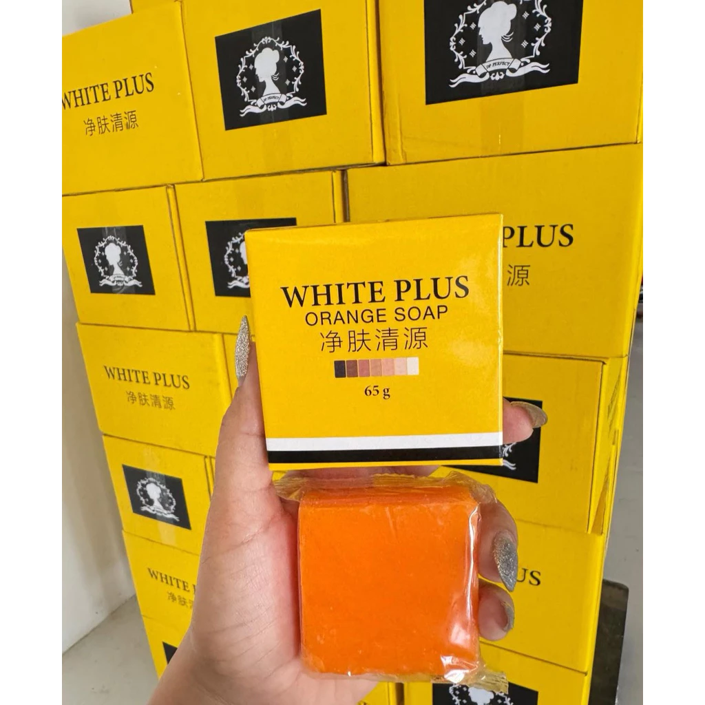 สบู่ส้มวิตซี ไลท์ไวท์ Light white soap white plus orange soap ขนาด 65 g.