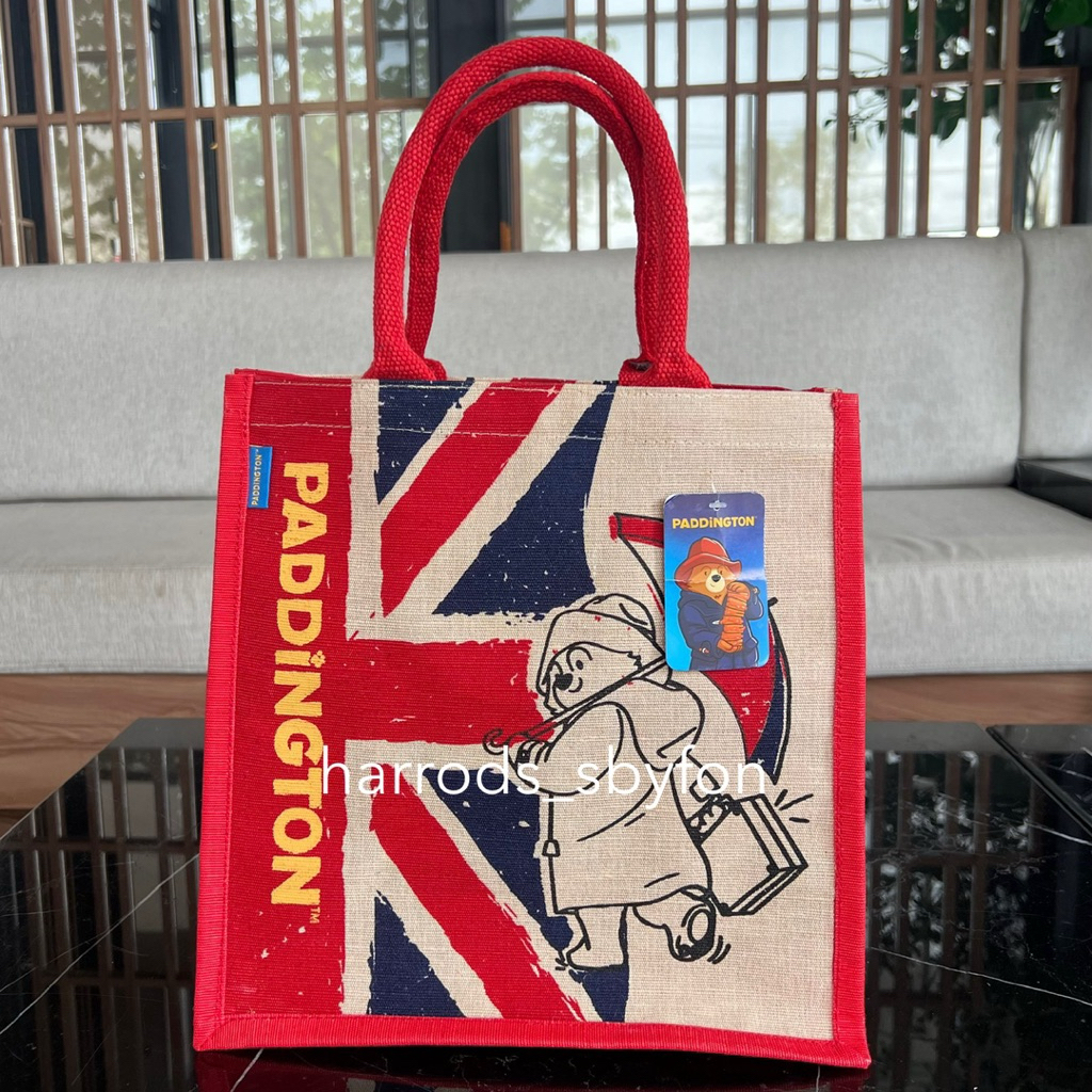 Paddington * พร้อมส่ง * รุ่นใหม่! กระเป๋าผ้าหมีแพดดิงตัน สีแดง ของแท้ 100% จากอังกฤษ🇬🇧