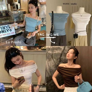 ✅️พร้อมส่ง *ทุกวันจาก🇹🇭 TAG: WG.WE 🇰🇷เสื้อปาดไหล่ No.1 ที่ใส…