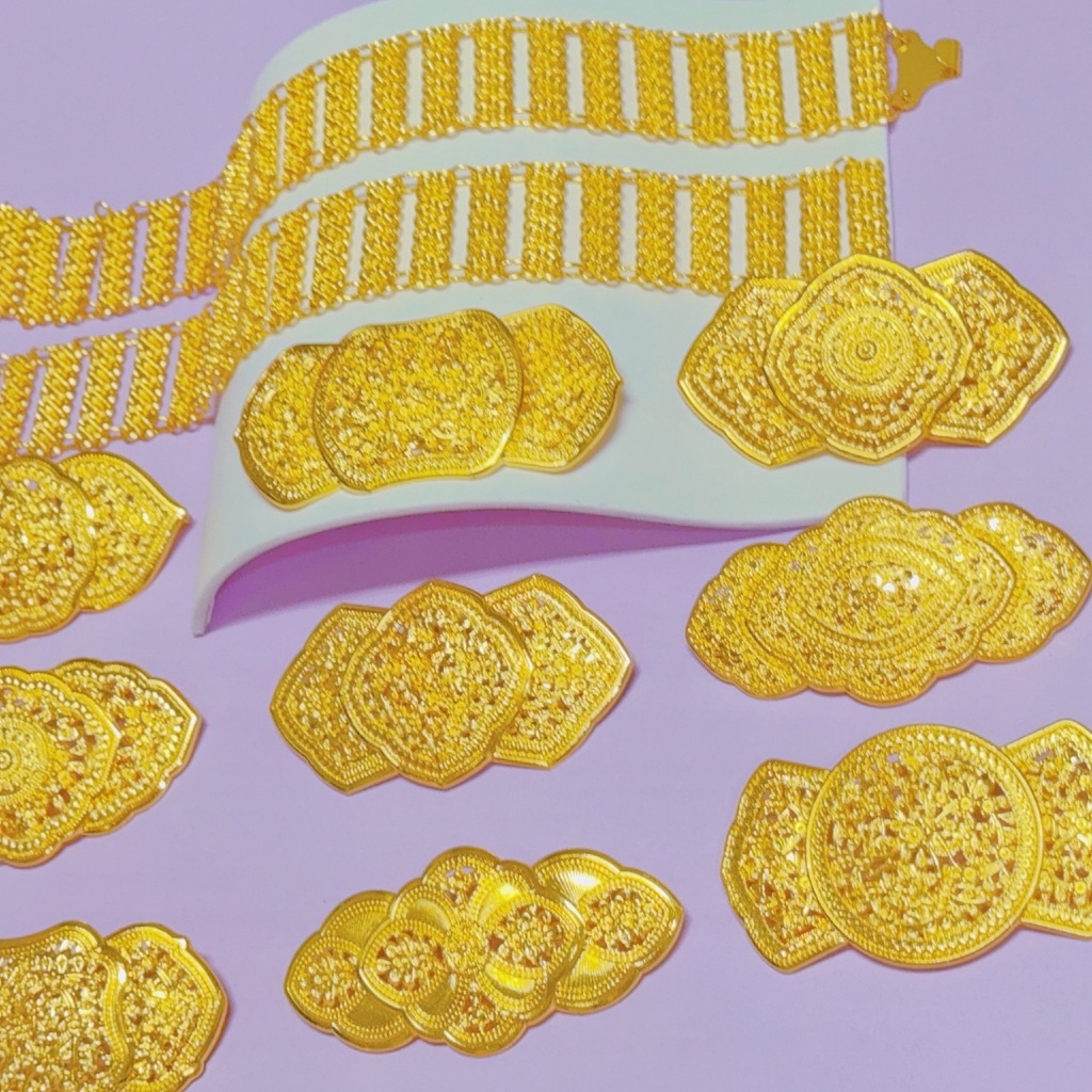 เข็มขัดโบราณ สีทองพร้อมหัวเข็มขัด หลากหลายสไตล์ ปรับขนาดได้ เด็กสามารถใส่ได้ - รูปที่ 2