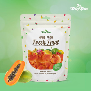 มะละกอสไลด์อบแห้งสีธรรมชาติ TANTANFOOD Dehydrated Papaya Slice, Natural